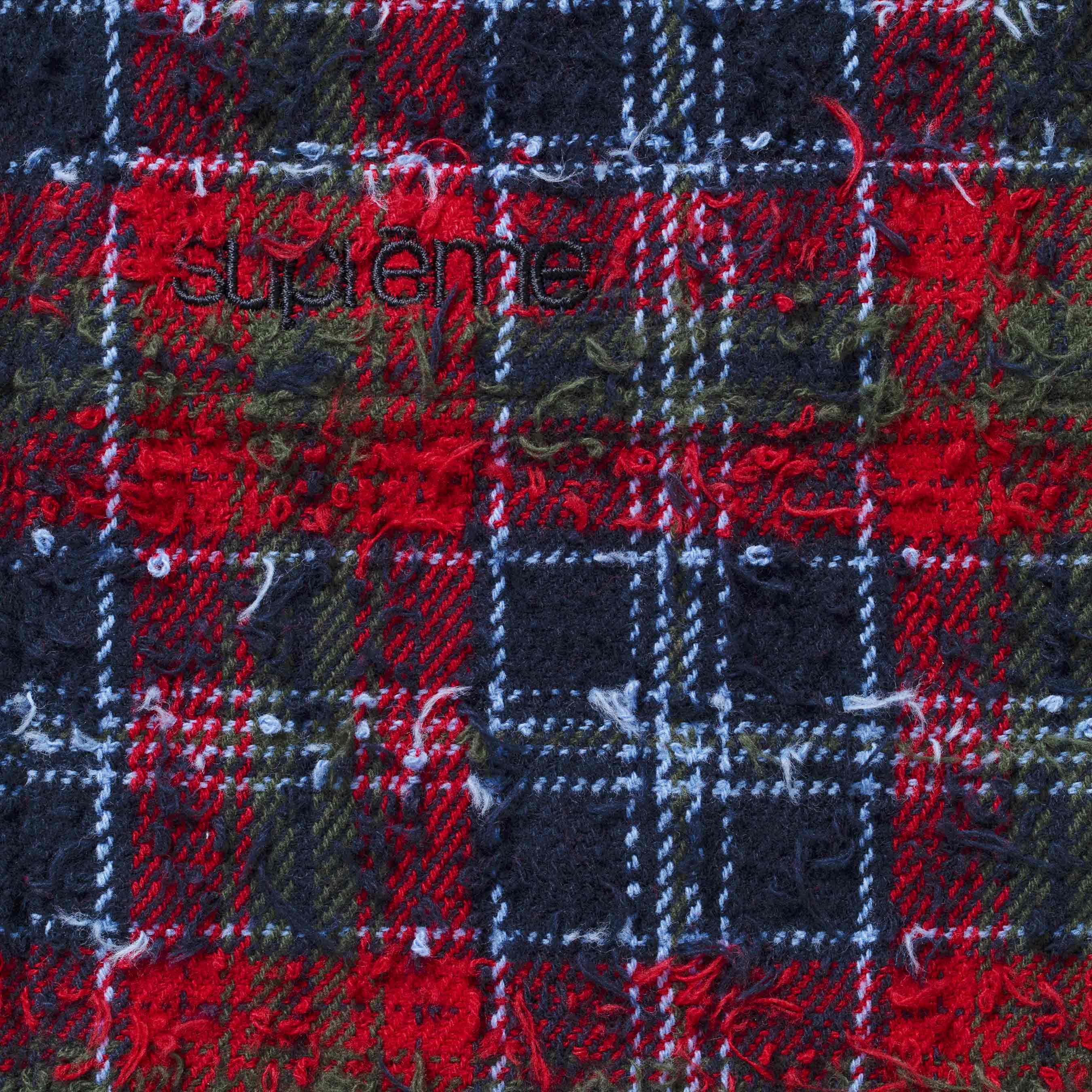Frayed Textured Plaid Shirt view 3